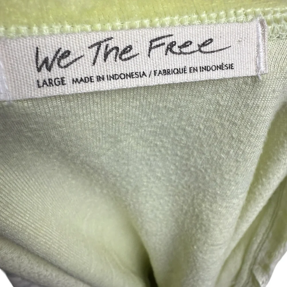 Free People Valerie Velvet Top Tee Blouse Women L Soft Yellow Boho Beach Travel - Picture 5 of 9